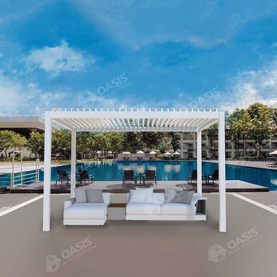 Pergola อัลลูมิเนียมที่ยืนอิสระ มีเครื่องยนต์สําหรับพื้นที่อาศัยและการค้า