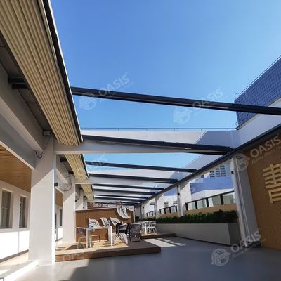 Pergola met afstandsbediening van aluminium, uittrekbaar stof, voor herenhuizen en huizen